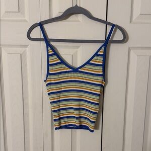 Hurley Blue and Yellow Striped Camisole